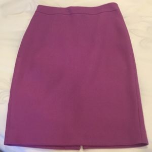 J. Crew No. 2 Pencil Skirt in Purple Wool, Size 00